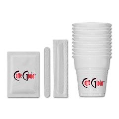 Caffe Gioia Чаши, бъркалки и захар /комплект/ по 150 бр. Аксесоари