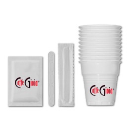 Caffe Gioia Cups, stirrers and sugar /set/ of 150 pcs. Accessories