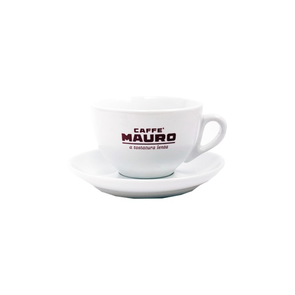 Caffe Mauro Чаша за капучино или чай 6бр. Комплект порцеланови чаши за кафе - Креамика, Порцелан и стъкло