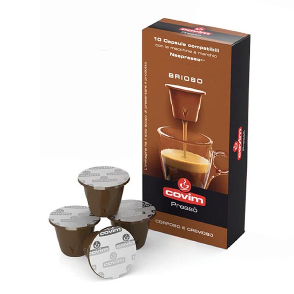 Covim Brioso – капсули Nespresso 10 броя - Кафе капсули