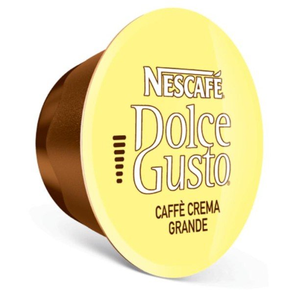 Dolce Gusto Grande Caffe Crema Dolce Gusto система 16 бр. Кафе капсули - Ароматно дълго кафе крема Cod Caffee Ви представя най-добрият избор за Вашето съботно и неделно утро, когато не Ви се налага да бързате и имате възможност да се насладите на една дъл Dolce Gusto Grande Caffe Crema Dolce Gusto система 16 бр. Кафе капсули - Капсули Dolce Gusto система