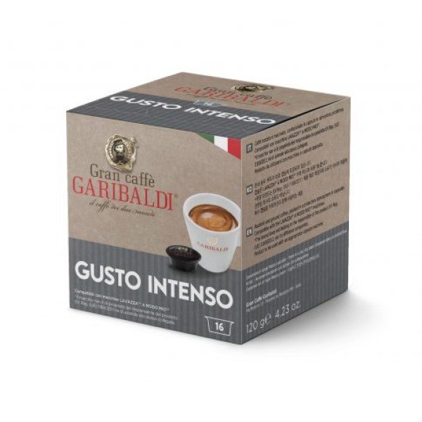 Gran Caffe Garibaldi Gusto Intenso A Modo Mio система 16 бр. Кафе капсули - Кафе капсули Gusto Intenso - Gran Caffe Garibaldi За Вашето кафе с прекрасен аромат... Капсули Густо Интенсо на Гран Кафе Гарибалди са страхотна комбинация от плътен вкус и богат Gran Caffe Garibaldi Gusto Intenso A Modo Mio система 16 бр. Кафе капсули - Капсули Dolce Gusto система