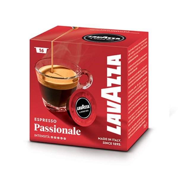 Lavazza Espresso Passionale A modo mio system 16 pcs. Coffee capsules - Lavazza Espresso Passional - 100% Arabica Lavazza Espresso Passional capsules are compatible with A modo mio System. They are made from medium roast coffee and have an intensity of si Lavazza Espresso Passionale A modo mio system 16 pcs. Coffee capsules - Capsules Lavazza A modo mio system