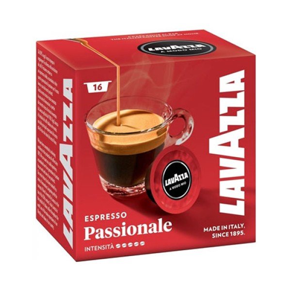 Lavazza Espresso Passionale A modo mio system 16 pcs. Coffee capsules - Lavazza Espresso Passional - 100% Arabica Lavazza Espresso Passional capsules are compatible with A modo mio System. They are made from medium roast coffee and have an intensity of si Lavazza Espresso Passionale A modo mio system 16 pcs. Coffee capsules - Capsules Lavazza A modo mio system