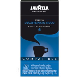 Lavazza Decaffeinato Ricco Nespresso система 10 бр. Кафе капсули