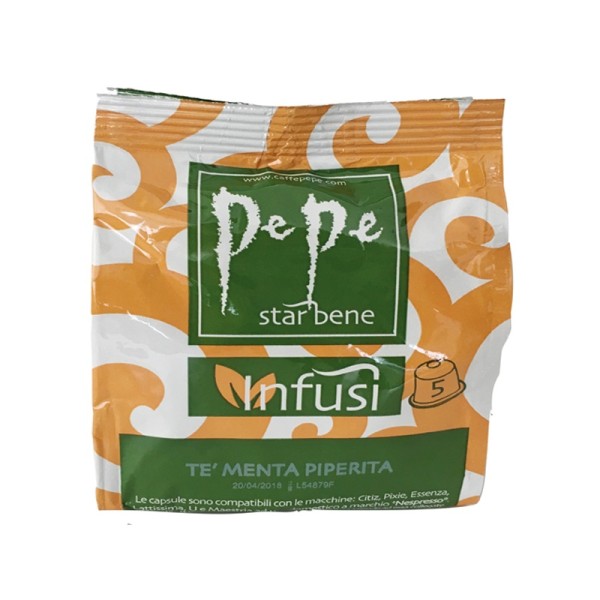 Pepe Чай Мента Nespresso система 5 бр. Чай на капсули - Капсули за Nespresso система