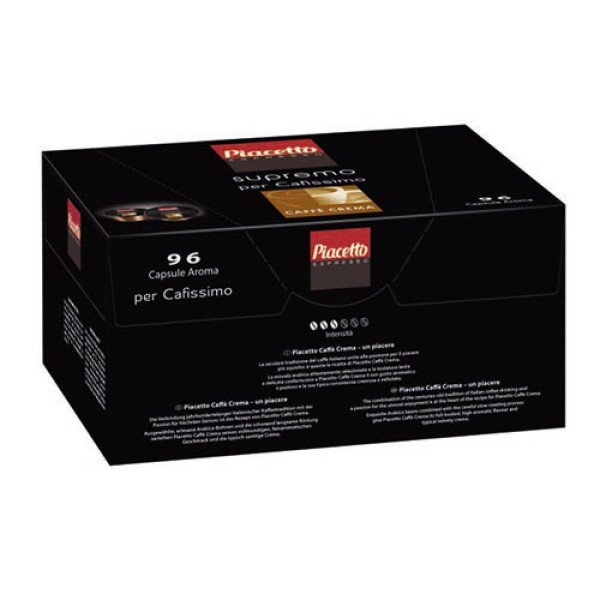 Piacetto Crema Cafissimo Caffitaly Система 96 бр. Кафе капсули - Piacetto Крема Кафисимо Caffitaly Система Капсулите Crema Cafissimo на Piacetto, съвместими с Caffitaly System, са най-доброто италианско кафе, с нежен и плътен аромат. За Crem Piacetto Crema Cafissimo Caffitaly Система 96 бр. Кафе капсули - Капсули Caffitaly система