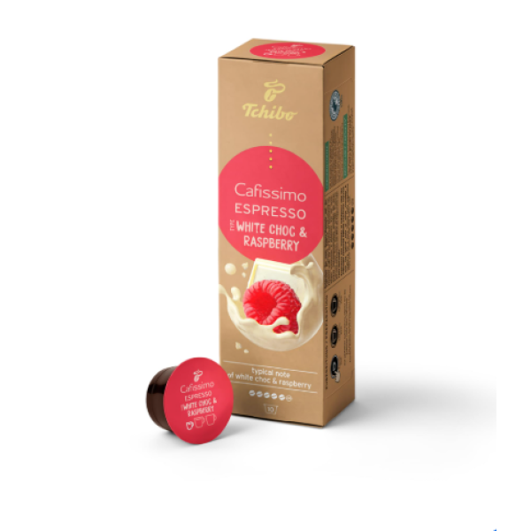 Tchibo Cafissimo Espresso White Choc & Raspberry 10 бр. Кафе капсули - Capsules Caffitaly system