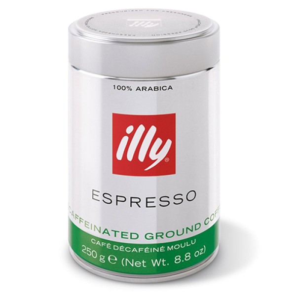 illy Espresso Decaffeinato 250 g. Ground coffee without caffeine - Ground coffee