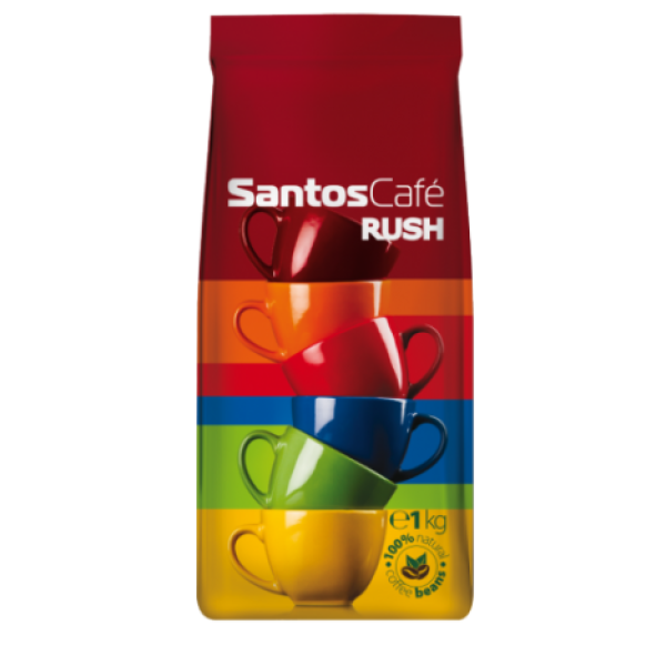 SantosCafe Rush зърна 1 кг - Кафе на зърна