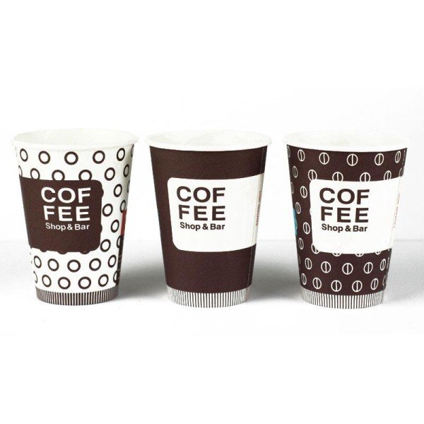 Чаши картон COFFEE BEANS TRIO 200 мл. - Картотени, Вендинг чаши и капаци