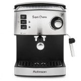 Kафемашина за еспресо Rohnson (R-980) - Мощност 850W 20 бара помпа Голям подвижен резервоар за вода с вместимост 1.6 л. Единичен и двоен филтри от неръждаема стомана за перфектен каймак Дюза за капучино Система за защита от прегряване и свръхналяган Kафемашина за еспресо Rohnson (R-980) -