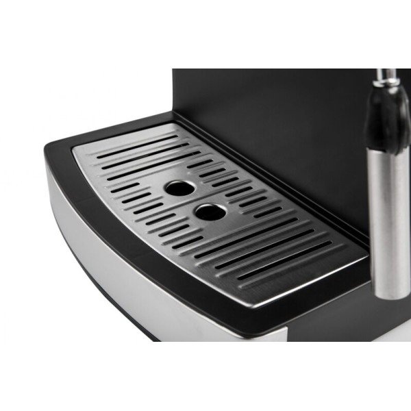 Kафемашина за еспресо Rohnson (R-980) - Мощност 850W 20 бара помпа Голям подвижен резервоар за вода с вместимост 1.6 л. Единичен и двоен филтри от неръждаема стомана за перфектен каймак Дюза за капучино Система за защита от прегряване и свръхналяган Kафемашина за еспресо Rohnson (R-980) -