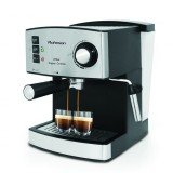 Kафемашина за еспресо Rohnson (R-980) - Мощност 850W 20 бара помпа Голям подвижен резервоар за вода с вместимост 1.6 л. Единичен и двоен филтри от неръждаема стомана за перфектен каймак Дюза за капучино Система за защита от прегряване и свръхналяган Kафемашина за еспресо Rohnson (R-980) -