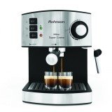 Kафемашина за еспресо Rohnson (R-980) - Мощност 850W 20 бара помпа Голям подвижен резервоар за вода с вместимост 1.6 л. Единичен и двоен филтри от неръждаема стомана за перфектен каймак Дюза за капучино Система за защита от прегряване и свръхналяган Kафемашина за еспресо Rohnson (R-980) -