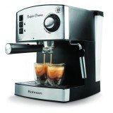 Kафемашина за еспресо Rohnson (R-980) - Мощност 850W 20 бара помпа Голям подвижен резервоар за вода с вместимост 1.6 л. Единичен и двоен филтри от неръждаема стомана за перфектен каймак Дюза за капучино Система за защита от прегряване и свръхналяган Kафемашина за еспресо Rohnson (R-980) -