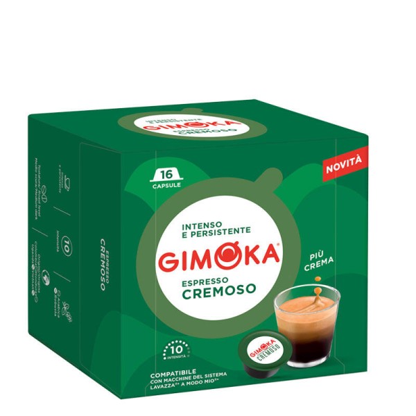GIMOKA Cremoso - capsules A Modo Mio 16 pcs. - Capsules Lavazza A modo mio system