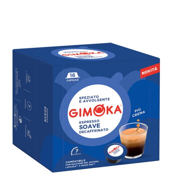 GIMOKA Soave Decaffeinato - capsules A Modo Mio 16 pcs. - Capsules Lavazza A modo mio system