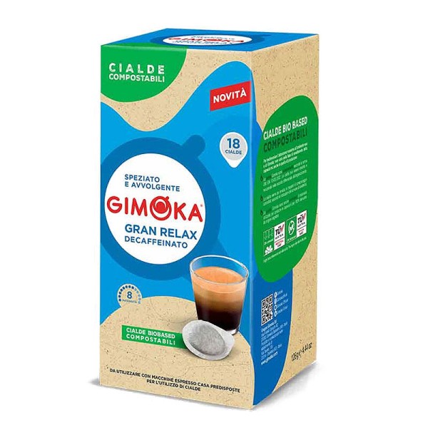 GIMOKA Gran Relax Decaffeinato – филтър дози 18 бр. - Кафе на дози