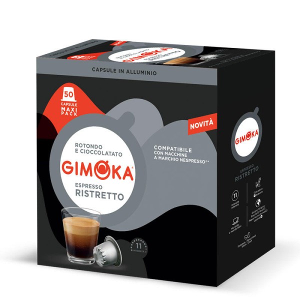 GIMOKA In Alluminio Ristretto – капсули Nespresso® 50 бр. - GIMOKA In Alluminio Ristretto – Пътешествие сред ароматите на италианското еспресо Представете си утрото пронизано от аромата на италианско еспресо, когато нежният шоколадов бриз се смесва с балс GIMOKA In Alluminio Ristretto – капсули Nespresso® 50 бр. - Капсули за Nespresso система