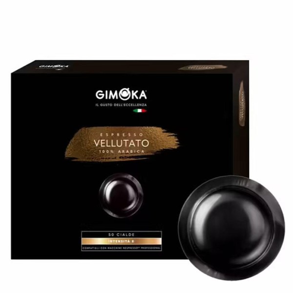 GIMOKA Vellutato 100% Arabica – капсули Nespresso Professional® 50 бр. - Открийте Изискания Вкус на Gimoka Vellutato 100% Arabica Удоволствието от чаша висококачествено кафе сега е по-достъпно от всякога благодарение на GIMOKA Vellutato 100% Арабика капсу GIMOKA Vellutato 100% Arabica – капсули Nespresso Professional® 50 бр. - Кафе капсули