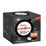 GIMOKA Vellutato – A Modo Mio capsules 16 pcs. - GIMOKA Vellutato – Perfection in every capsule Imagine the beginning of the day when your senses awaken with soft cream and the aroma of freshly roasted espresso, tempting your palate with wonderful notes GIMOKA Vellutato - capsules A Modo Mio 16 pcs. - Capsules Lavazza A modo mio system