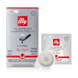 illy®- ESE Pods Classico Lungo – Medium Roast – Biodegradable pods, 18 pcs.