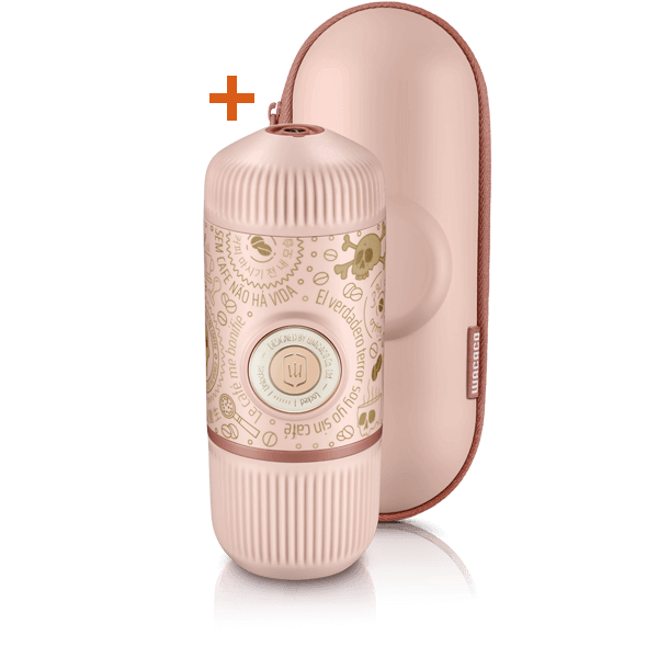 Преносима кафемашина – Wacaco® Nanopresso Dark Souls Pink + калъф - Преносима кафемашина – Wacaco® Nanopresso Dark Souls Pink + калъф -