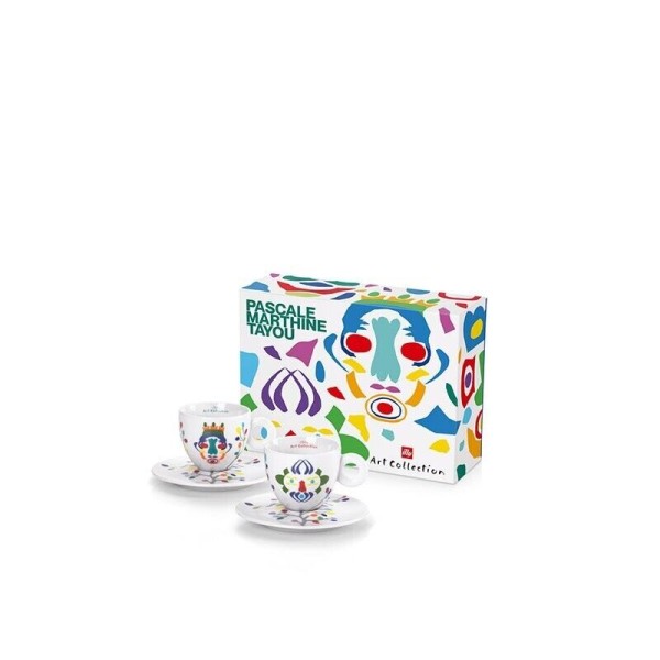 illy® Art Collection Pascale Marthine Tayou – Сет от 2 чаши за капучино - Колекцията е illy Art Collection Pascale Marthine Tayou- перфектния съюз между яйцата , които често се появяват в работата му , и дървото, което използва като източник на вдъхновени illy® Art Collection Pascale Marthine Tayou – Сет от 2 чаши за капучино - Кeрамика, Порцелан и стъкло