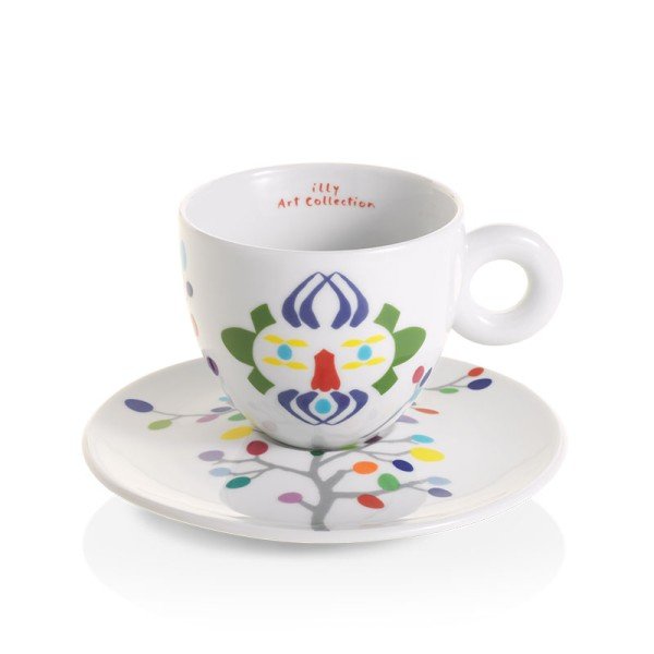 illy® Art Collection Pascale Marthine Tayou – Сет от 6 чаши за капучино - Колекцията е illy Art Collection Pascale Marthine Tayou- перфектния съюз между яйцата , които често се появяват в работата му , и дървото, което използва като източник на вдъхновени illy® Art Collection Pascale Marthine Tayou – Сет от 6 чаши за капучино - Кeрамика, Порцелан и стъкло