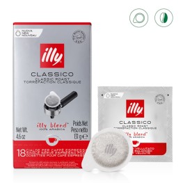 illy®- ESE Pods Classico – Medium Roast – Biodegradable pods, 18 pcs.