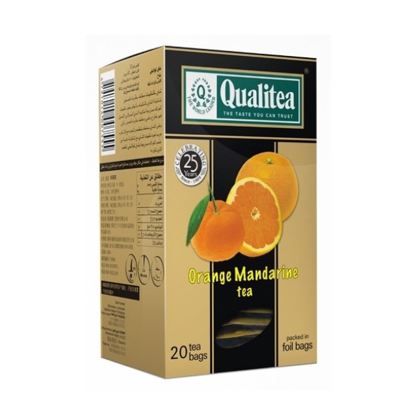 Черен чай – Qualitea Orange Mandarine – 20 сашета - Чай на пакетчета