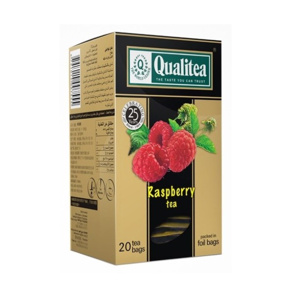 Черен чай – Qualitea Raspberry – 20 сашета - Чай на пакетчета