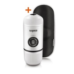 Wacaco Nanopresso Chill White + калъф – Преносима портативна машина за еспресо