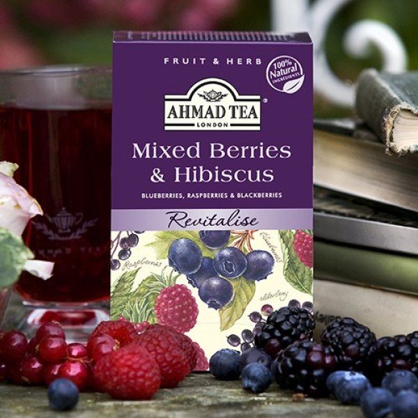 AHMAD TEA Микс горски плодове и хибискус 20 бр. - Чай на пакетчета