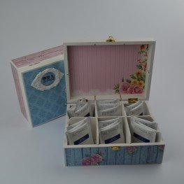 Handmade wooden tea box