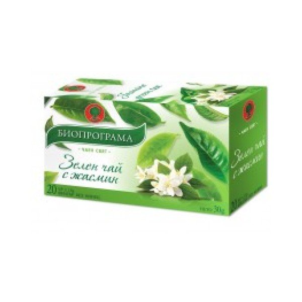 Bioprograma Зелен чай с жасмин 20бр - Чай на пакетчета