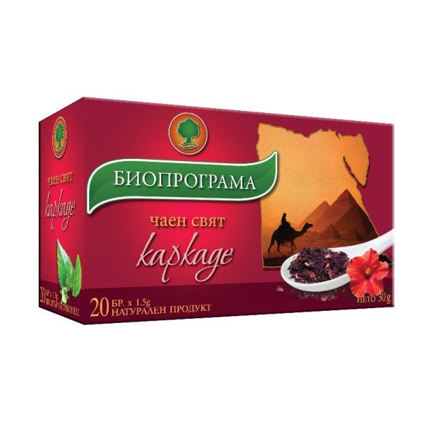 Bioprograma чай Каркаде 20бр - Чай на пакетчета