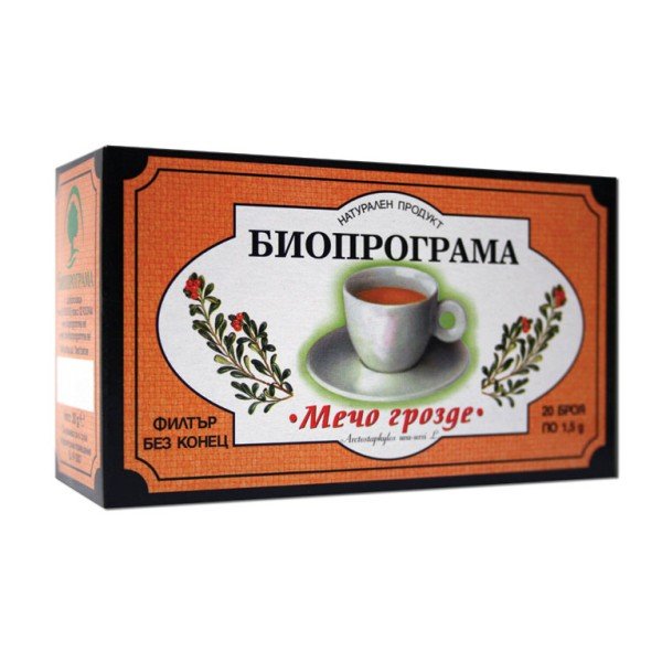 Bioprograma чай Мечо грозде 20бр - Чай на пакетчета