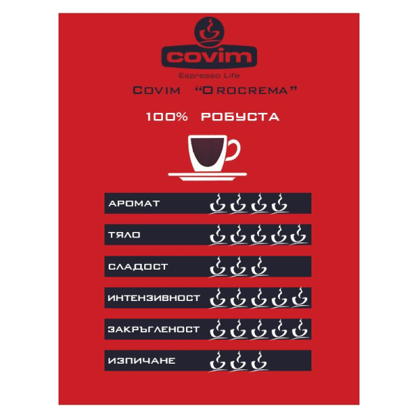 COVIM Orocrema кафе на зърна – 1 KG. - Кафе на зърна