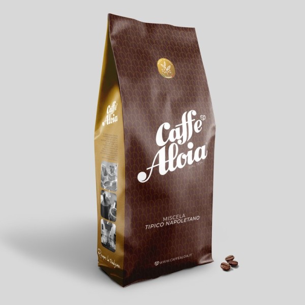 Caffe Aloia Tipico Napoletano на зърна 1 кг - Кафе на зърна