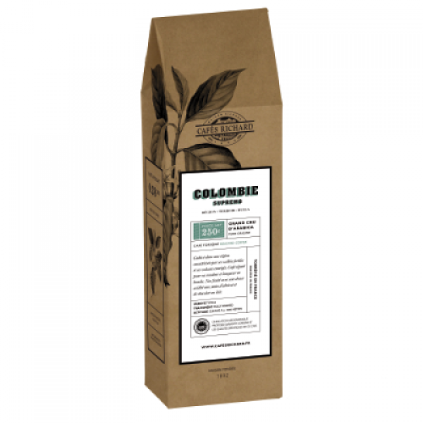 Richard Columbia Supremo Био кафе на зърна 250 гр - Премиум кафе на зърна