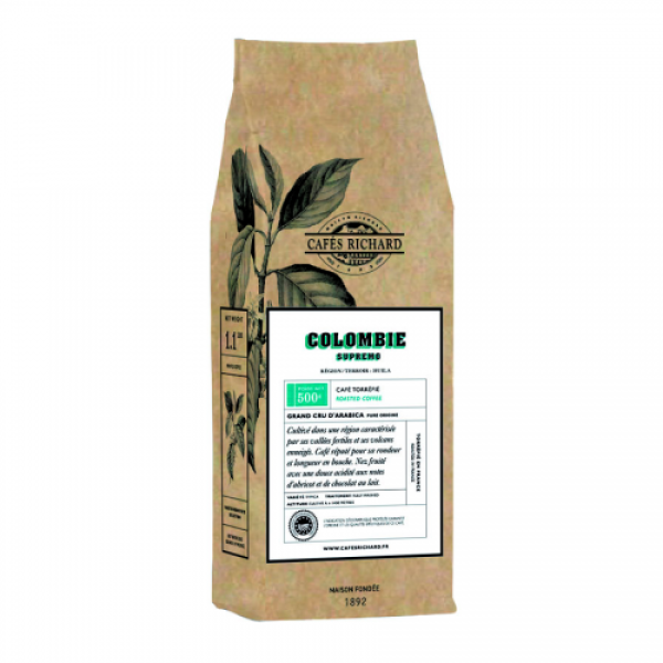 Richard Columbia Supremo Био кафе на зърна 500 гр - Премиум кафе на зърна