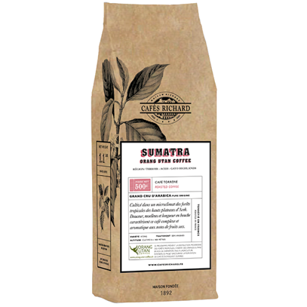 Richard Sumatra Био кафе на зърна 500 гр - Премиум кафе на зърна