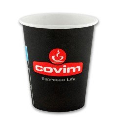 Cardboard cups COVIM black 180 ml.