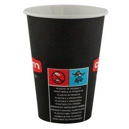 Cardboard cups COVIM black 190 ml.