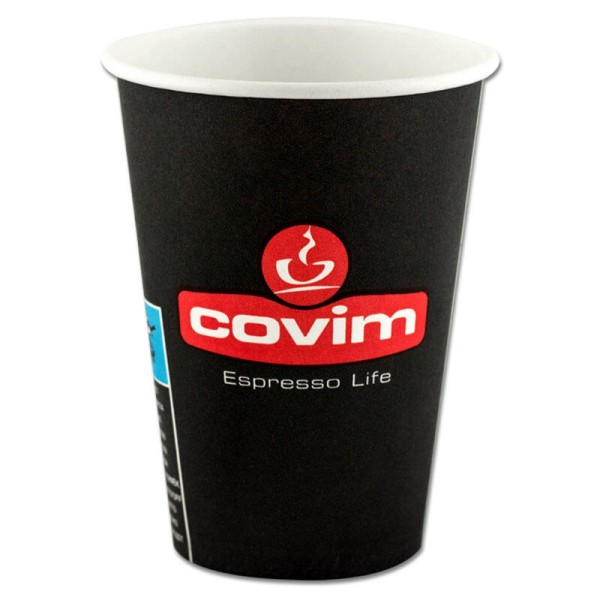 Чаши картон COVIM черен 190 мл. - Изискани черни картонени чаши COVIM - идеалният избор за вашите напитки Имате нужда от надеждни и стилни чаши за кафе или други топли напитки? Не търсете повече, защото черните картонени чаши COVIM са точно това, коет Чаши картон COVIM черен 190 мл. - Картотени, Вендинг чаши и капаци