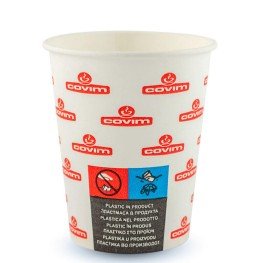 Cardboard cups COVIM red 180 ml.