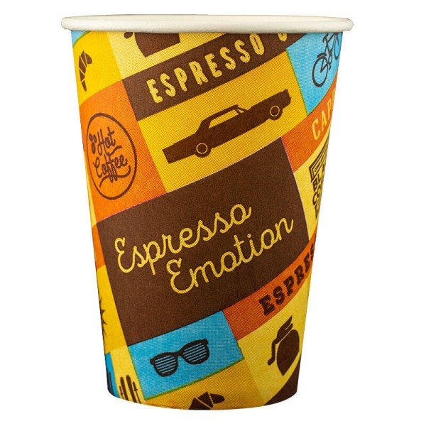 Cardboard cups RETRO 190 ml. - 100 pcs. / stack; 3000 pcs. / carton; Capacity: 190 ml./7.5 oz IMPORTANT SHIPPING NOTE! Dear customers, we carry cardboard and plastic cups in bulk. The option of free transport is no longer available for them, e Cardboard cups RETRO 190 ml. - Vending cups