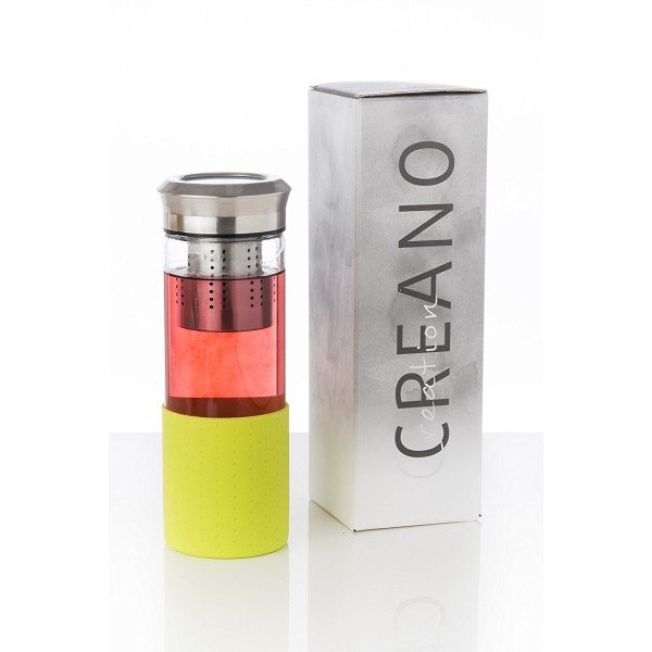 Creano Teamaker 400 мл - Creano Teamaker 400 мл (Термочаши)Teamaker е с вместимост 400 мл,
изработен е от висококачествено боросиликатно стъкло, което е здраво и
устойчиво на високи температури, има цедка от неръждаема стомана, силиконов
ръкав и Creano Teamaker 400 мл - Аксесоари